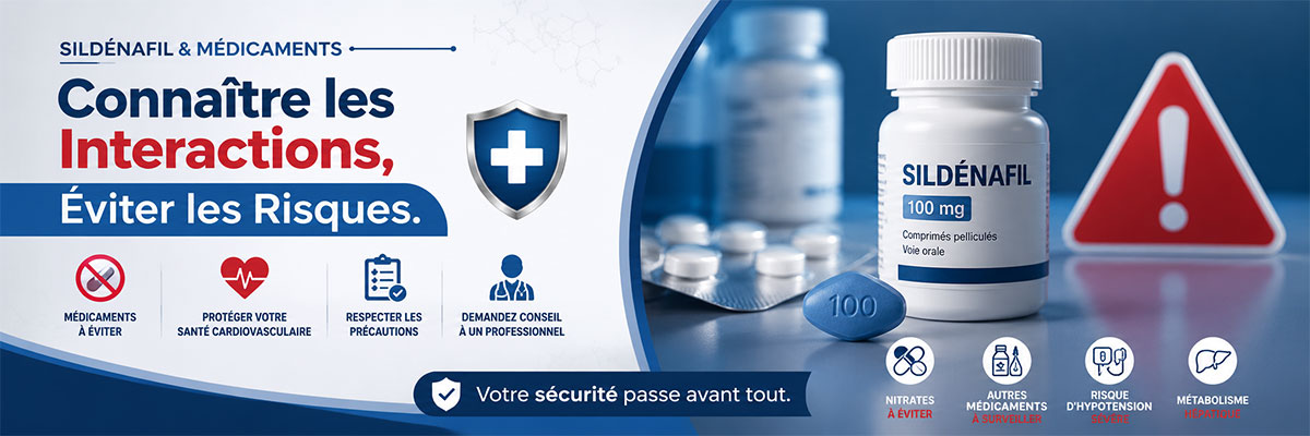 Interactions médicamenteuses du sildénafil : médicaments à éviter